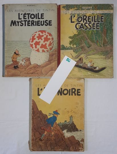 Tintin - Ensemble de 4 albums : Oreille cassée...