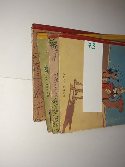 Tintin - Ensemble de 4 albums : Crabe (B3),...
