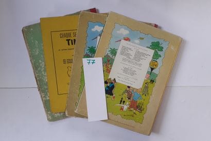 Tintin/divers – Ensemble de 4 albums : Espadon...