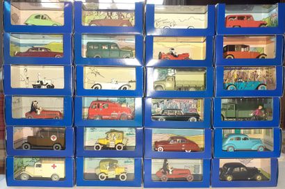 Voitures Tintin : Ensemble de 73 voitures...