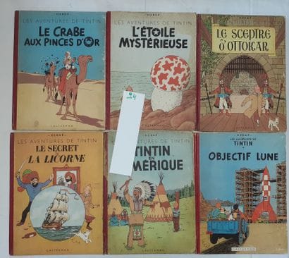Tintin – Ensemble de 6 albums : Objectif...