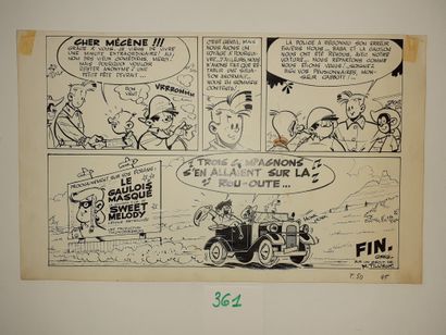 Greg – Dessin original : Demi planche de...