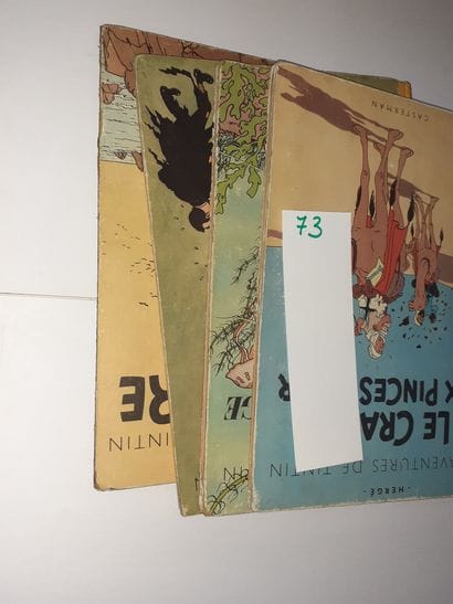 Tintin - Ensemble de 4 albums : Crabe (B3),...