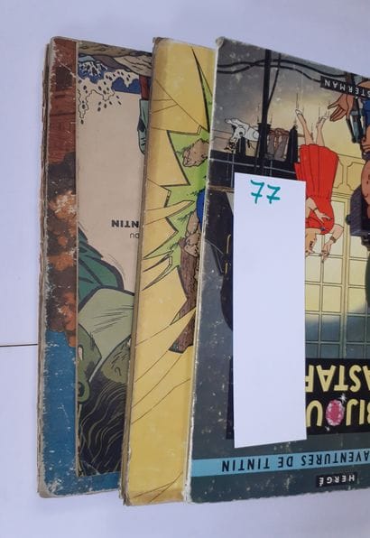 Tintin/divers – Ensemble de 4 albums : Espadon...
