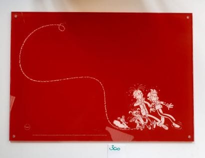 Spirou – Plaque en plastique : Page de garde...