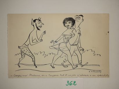 Pichard – Dessin original : Couple et un...