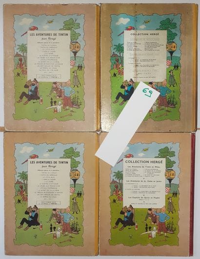 Tintin - Ensemble de 4 albums : Objectif...