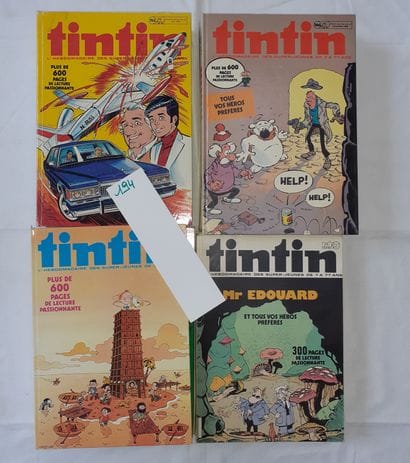 Tintin – Ensemble de 9 reliures belges :...