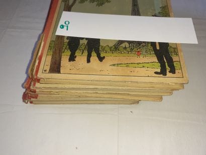 Tintin – Ensemble de 6 reliures belges :...