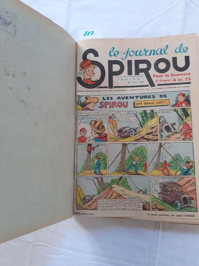 Spirou – Reliures 7 et 8 : N°7 en bon état...