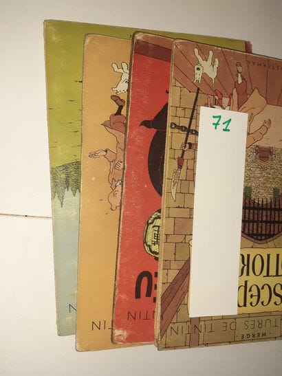 Tintin - Ensemble de 4 albums : Sceptre (B2),...