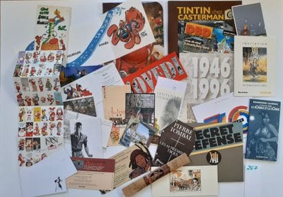 Divers – Ensemble de 28 documents : Invitation,...
