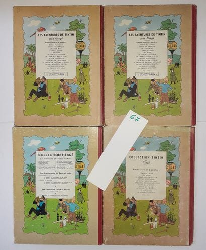 Tintin - Ensemble de 4 albums : Oreille cassée...