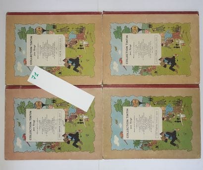 Tintin - Ensemble de 4 albums : Sceptre (B2),...