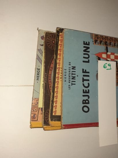 Tintin - Ensemble de 4 albums : Objectif...