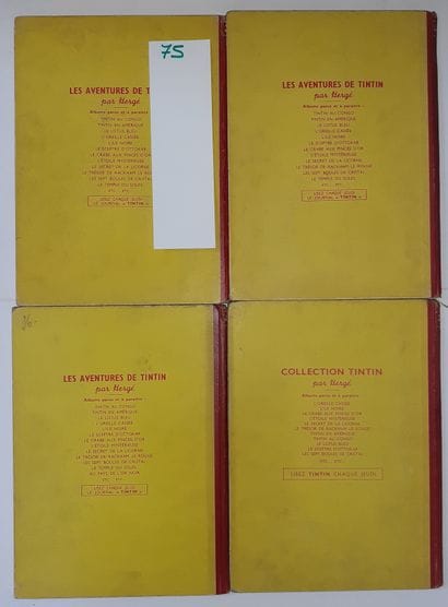 Hergé - Ensemble de 8 albums : Quick et Flupke...