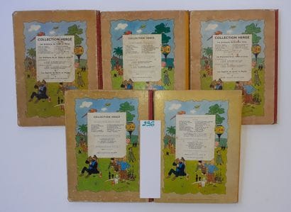Tintin – Ensemble de 5 albums : Bijoux, Affaire,...