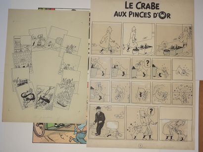 Tintin Affiches : Ensemble de 8 fac-similés,...
