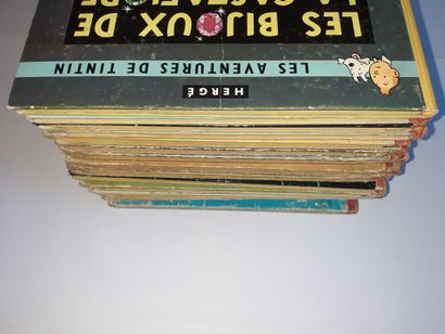 Tintin - Ensemble de 18 albums : Trésor (B2),...