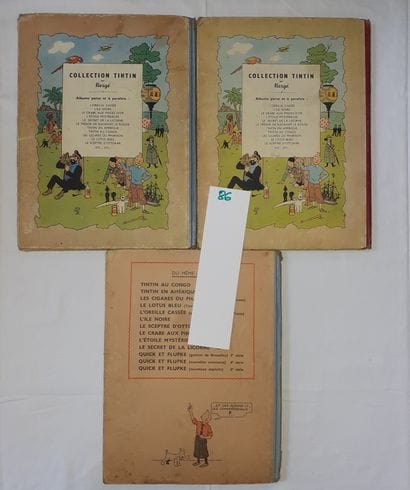 Tintin - Ensemble de 4 albums : Oreille cassée...