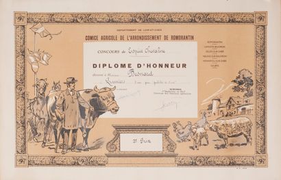 Two diplomas of honor for the agricultural...