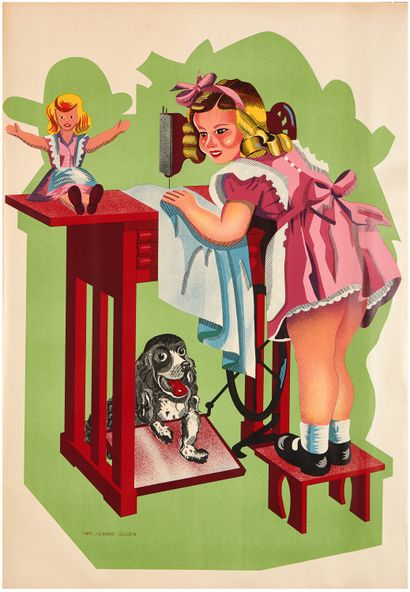 ANONYMOUS. Advertising for a sewing machine....