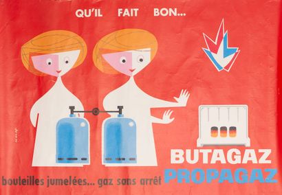 WOLFF Marcel. Butagaz Propagaz. Twin bottles....