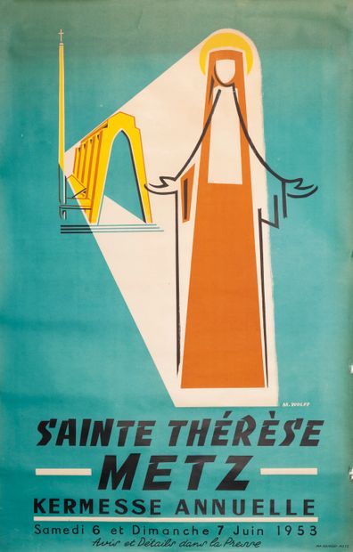 WOLFF Marcel. Sainte Thérèse. Metz. Annual...