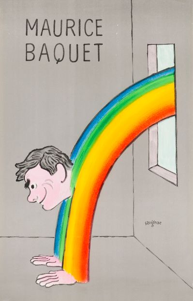 SAVIGNAC Raymond. 2 posters : Dijon. Lithographic...