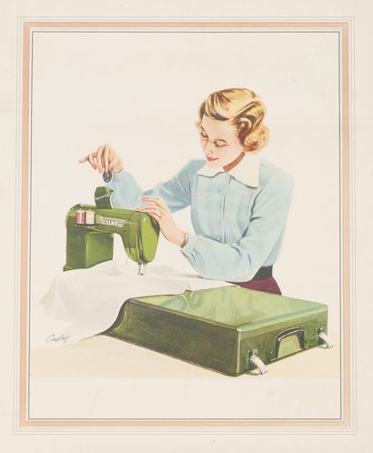 CAMPBELL. Elna sewing machines. Lithographic...