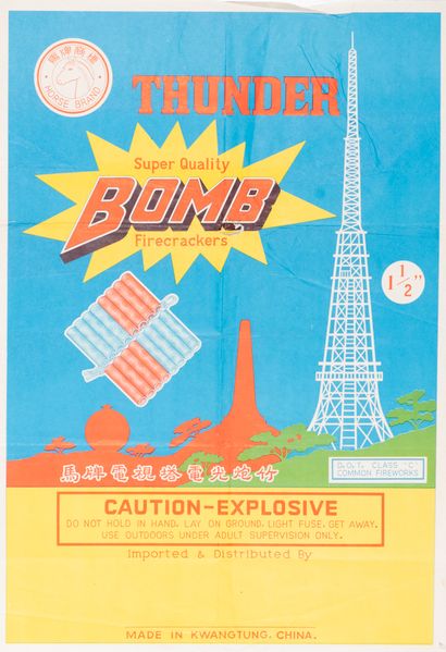 ANONYMOUS. Thunder super quality bomb firecrackers....