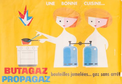 WOLFF Marcel. Butagaz Propagaz. Twin bottles....