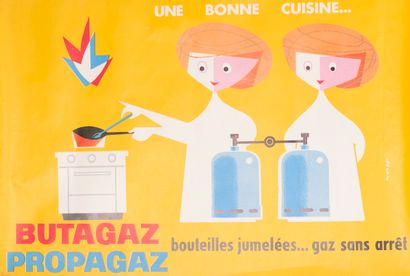 WOLFF Marcel. Butagaz Propagaz. Twin bottles......