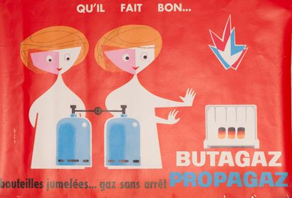 WOLFF Marcel. Butagaz Propagaz. Twin bottles......