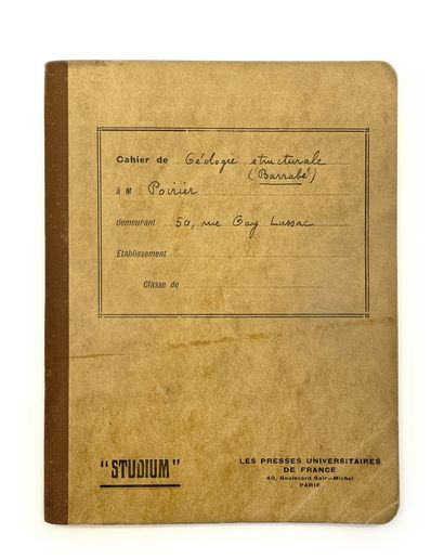 Julien GRACQ / Louis POIRIER
Schoolboy notebook...