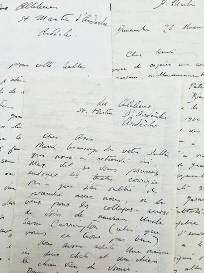 Leonora Carrington
3 autograph letters signed...