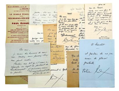 PAUL ÉLUARD
9 autograph letters signed to...