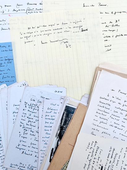 HENRI MICHAUX
17 letters and 61 cards, autograph...