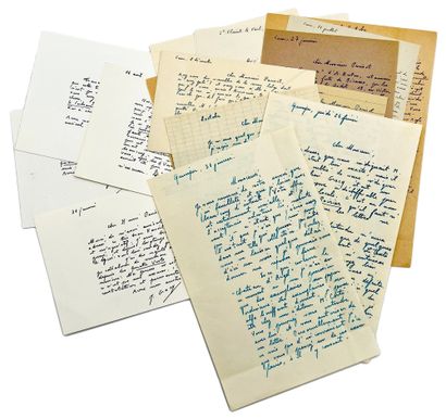 JULIEN GRACQ
13 letters and 6 cards, autograph...