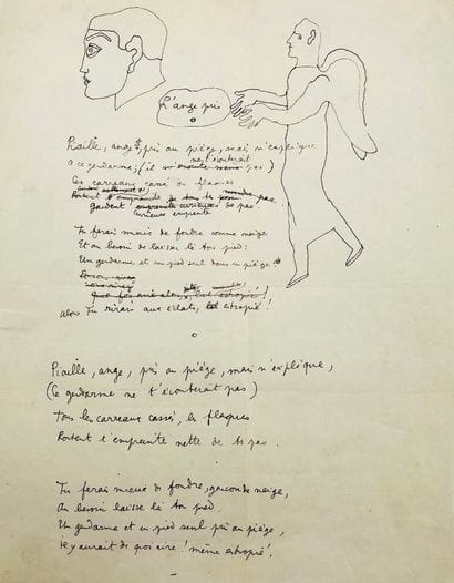 JEAN COCTEAU
Autograph manuscript, illustrated...