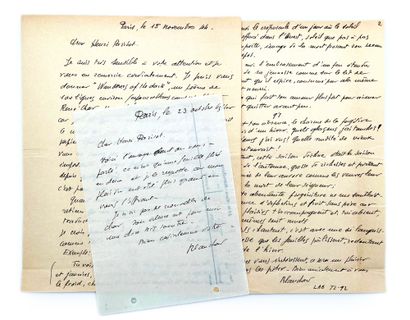 Maurice Blanchard
2 autograph letters signed...