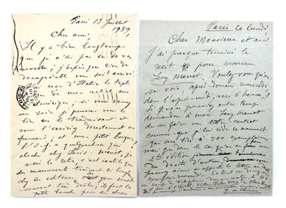 GIORGIO DE CHIRICO
2 autograph letters signed...