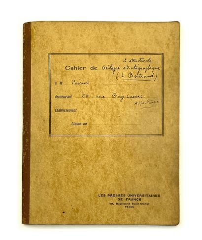 Julien GRACQ / Louis POIRIER
Schoolboy notebook...
