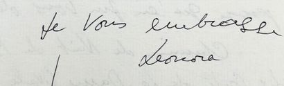 Leonora Carrington
Autograph letter signed...