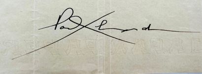 PAUL ÉLUARD
Autograph manuscript signed....