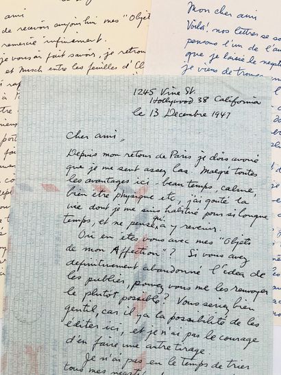Man Ray
3 autograph letters signed to Henri...