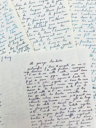 JULIEN GRACQ
5 autograph manuscripts, signed...