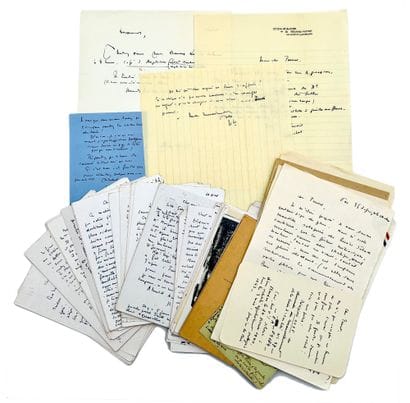 HENRI MICHAUX
17 letters and 61 cards, autograph...