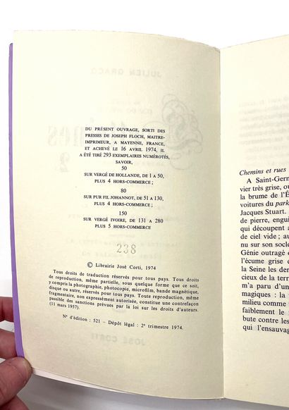 Letters 2. José Corti Paris1974. E.O. One...