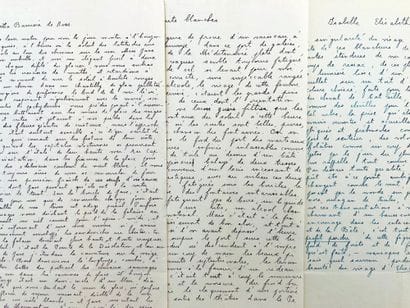 JULIEN GRACQ
3 autograph manuscripts. [1945]....